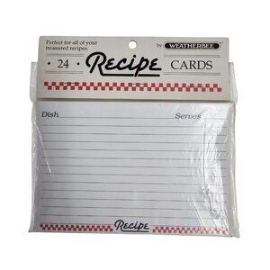 Weatherbee recipe cards . 24 / pack